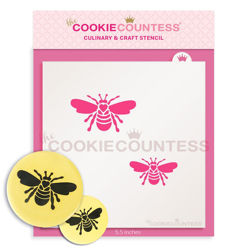 The Cookie Countess Stencil Bees 2 sizes Stencil
