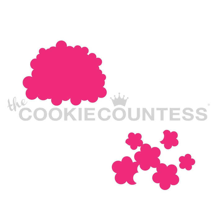 The Cookie Countess Stencil Bouquet or Ice Cream - 2 Piece Stencil