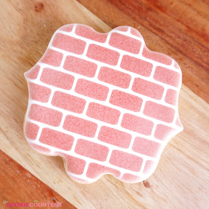 The Cookie Countess Stencil Brick Wall Stencil