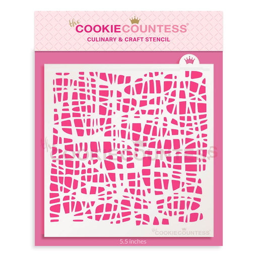The Cookie Countess Stencil Burlap Texture Stencil