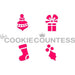 The Cookie Countess Stencil Christmas 4-some 2 Stencil