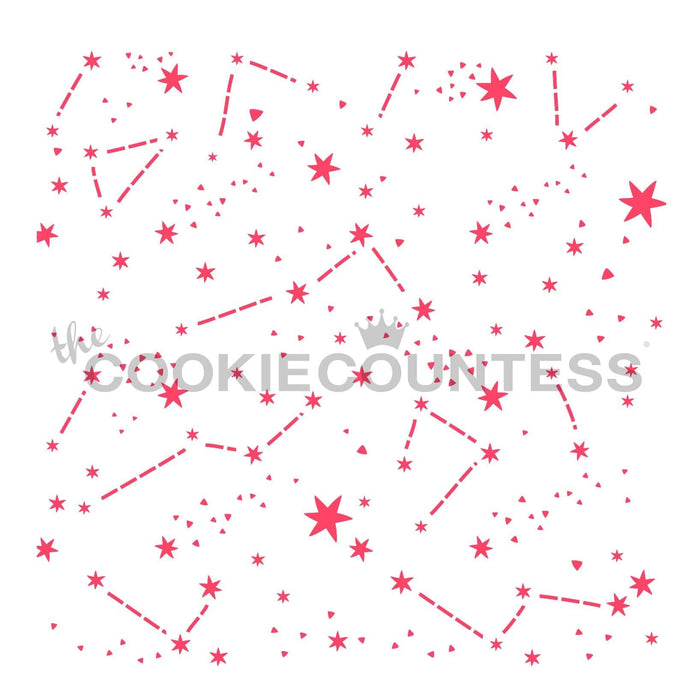 The Cookie Countess Stencil Constellations Stencil