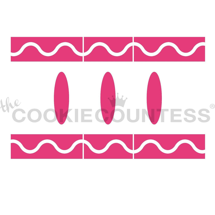 The Cookie Countess Stencil Cookie Stick Stencil - Crayon