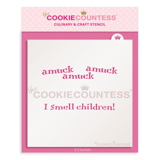 The Cookie Countess Stencil Cookie Stick Stencil - Witchy Sayings
