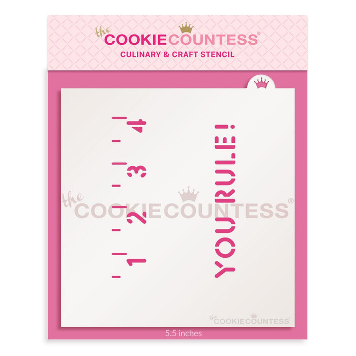 The Cookie Countess Stencil Cookie Stick Stencil - You Rule