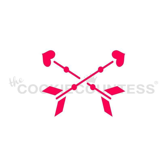 The Cookie Countess Stencil Crossed Arrows Stencil