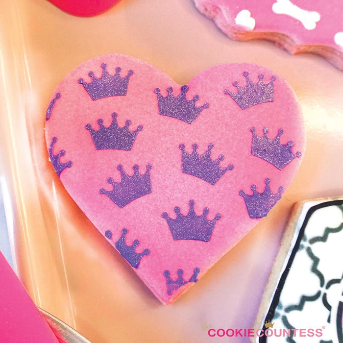 The Cookie Countess Stencil Crowns Stencil