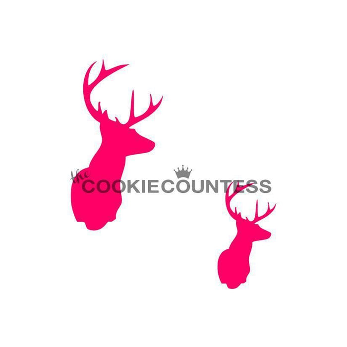 The Cookie Countess Stencil Deer Heads Stencil