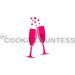 The Cookie Countess Stencil Default Champagne Glasses Stencil