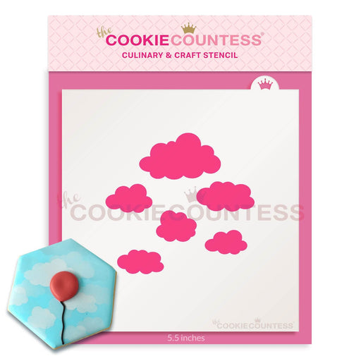 The Cookie Countess Stencil Default Clouds Stencil