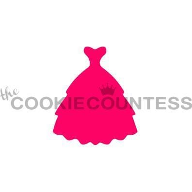 The Cookie Countess Stencil Default Dress Silhouette Stencil