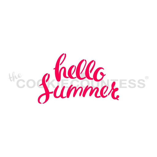The Cookie Countess Stencil Default Hello Summer Stencil