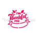 The Cookie Countess Stencil Default I'm Thankful For... Fill In Stencil