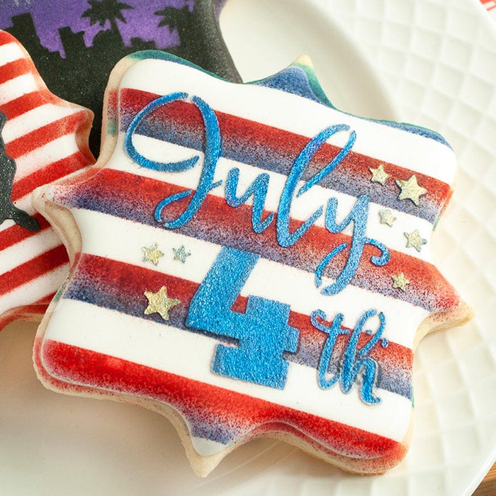 The Cookie Countess Stencil Default July 4th and Stars Stencil
