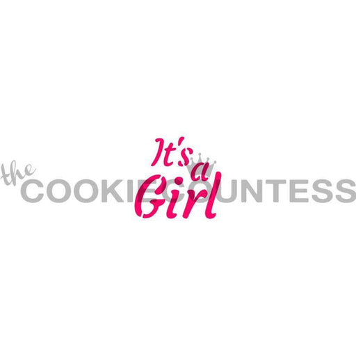 The Cookie Countess Stencil Default Macaron / Mini Stencil - It's a Girl