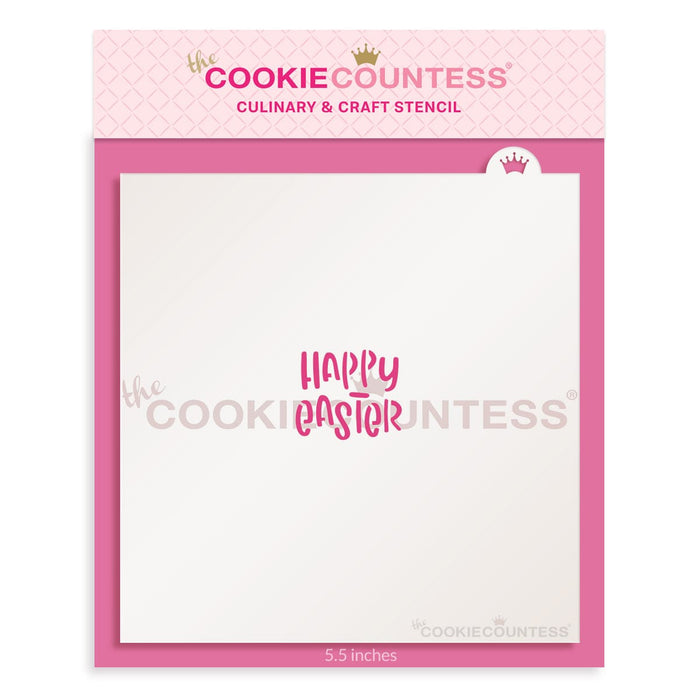 The Cookie Countess Stencil Default Mini Happy Easter Stencil