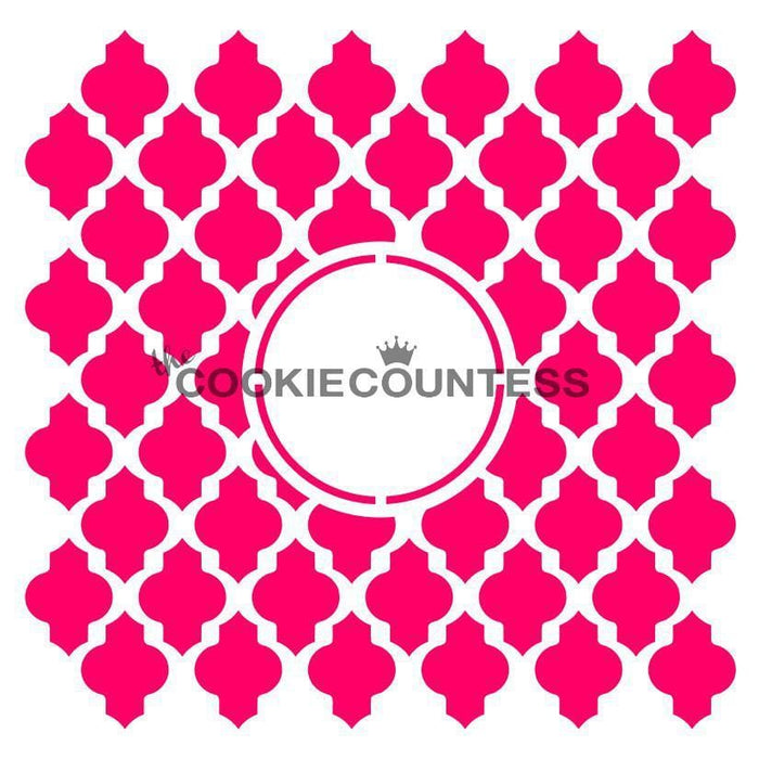 The Cookie Countess Stencil Default Moroccan Monogram Stencil