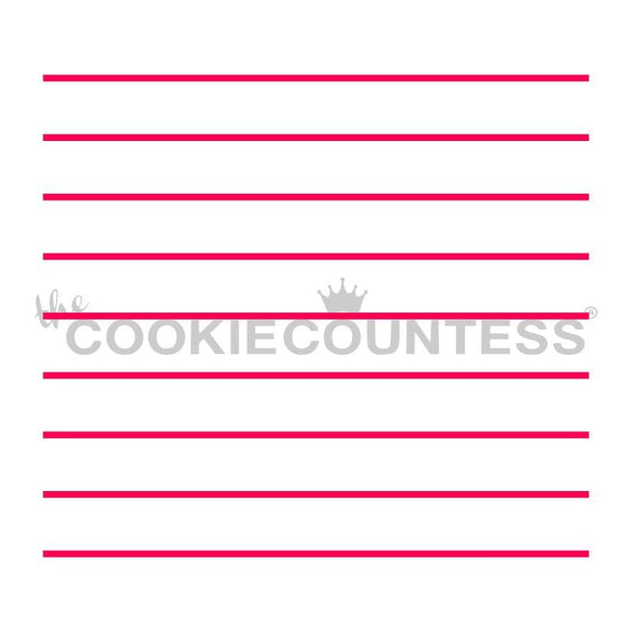The Cookie Countess Stencil Default Notebook Stripes Stencil