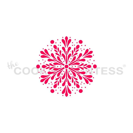 The Cookie Countess Stencil Default Pretty Snowflake Stencil