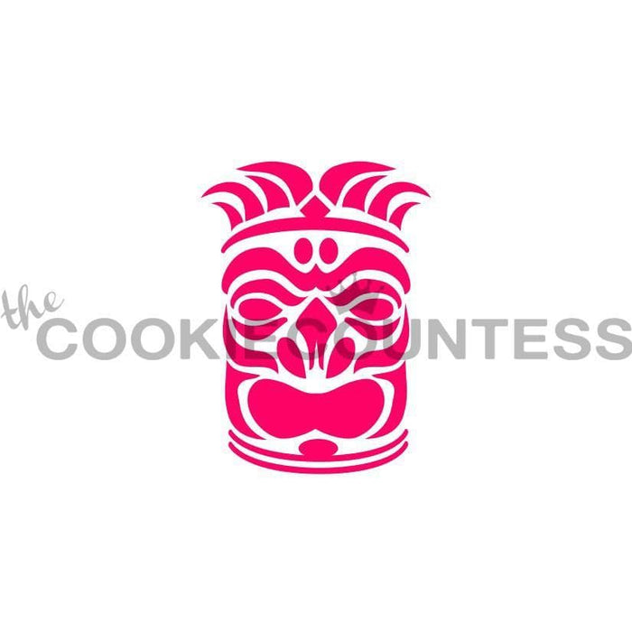 The Cookie Countess Stencil Default Tiki Head 2 Stencil