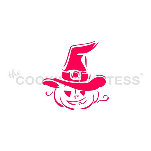 The Cookie Countess Stencil Default Witchy Pumpkin Head
