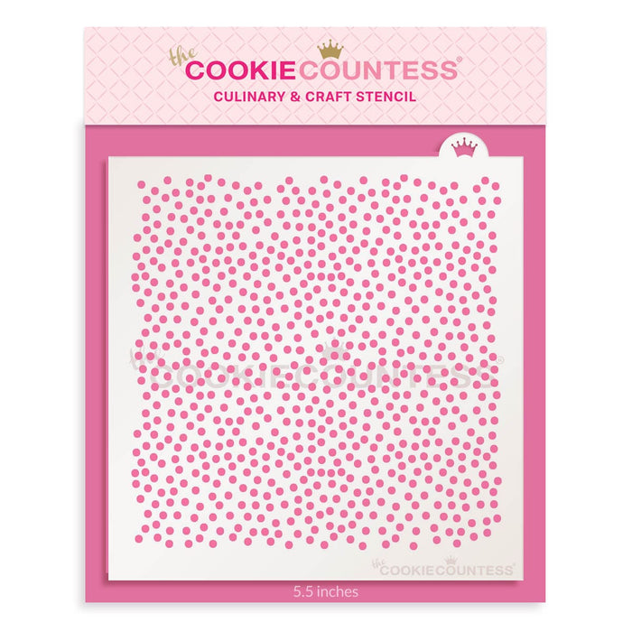 The Cookie Countess Stencil Doodle Dots Background Stencil