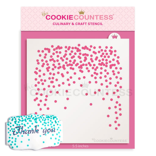 The Cookie Countess Stencil Falling Round Confetti Stencil