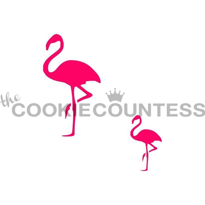 The Cookie Countess Stencil Flamingo in 2 Sizes Stencil