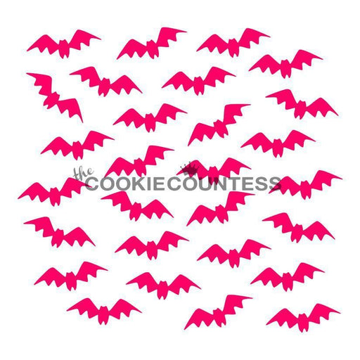 The Cookie Countess Stencil Fluttering Bats Stencil