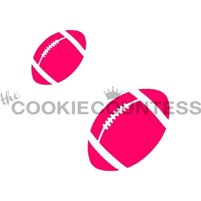 The Cookie Countess Stencil Football 2 sizes Stencil