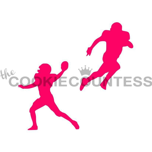 The Cookie Countess Stencil Football Players Stencil