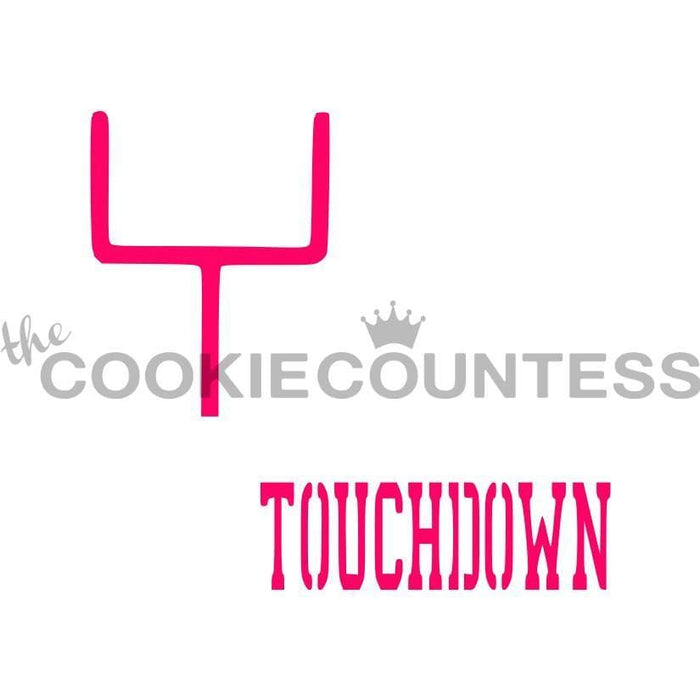 The Cookie Countess Stencil Football Stencil Bundle ( 4 Stencils)