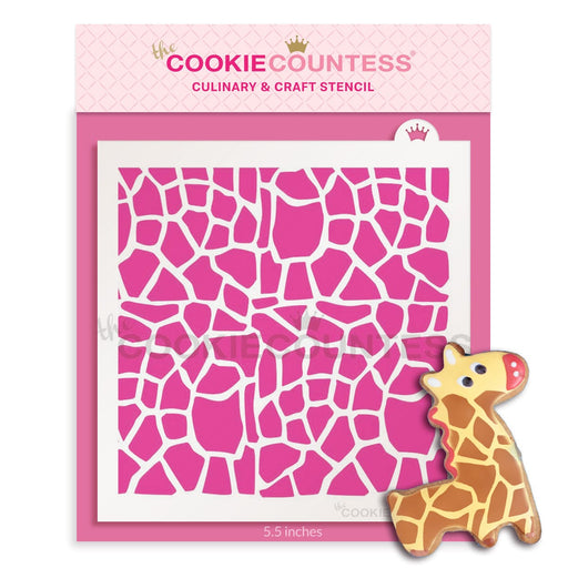 The Cookie Countess Stencil Giraffe Print Stencil