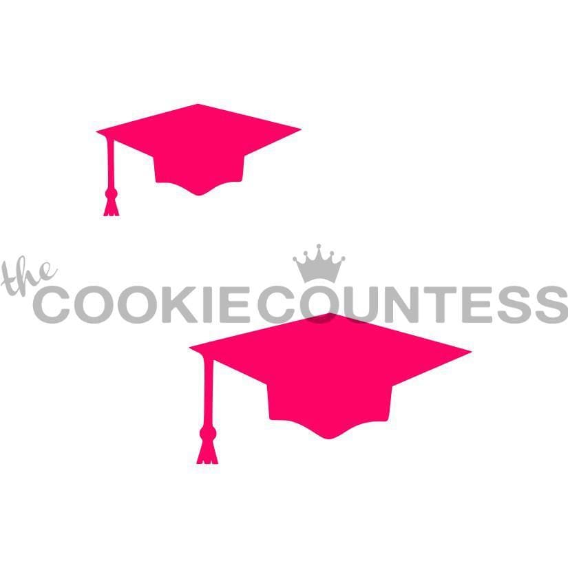 Graduation Round Stencil for Macarons and Oreo Cookies
