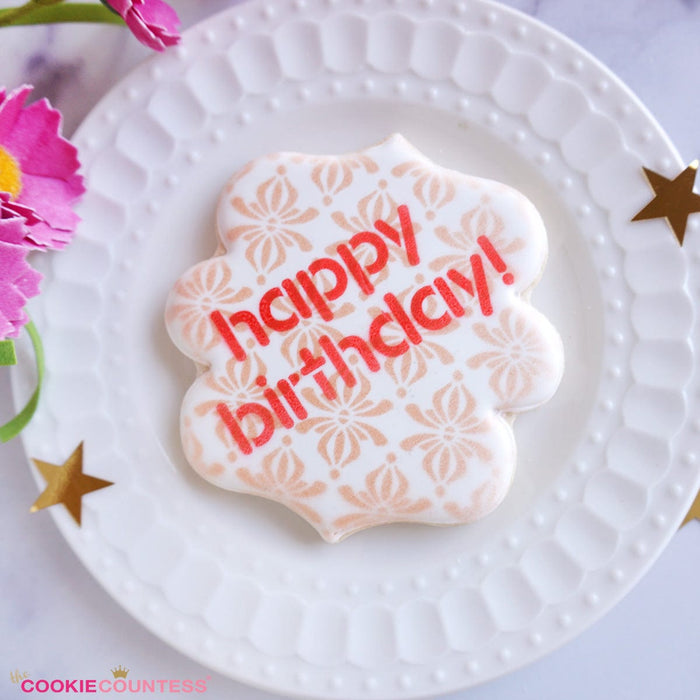 Happy Birthday Stencil for Crafts, Cookies, Cakes — The Cookie