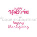 The Cookie Countess Stencil Happy Thanksgiving Two Ways Stencil
