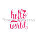 The Cookie Countess Stencil Hello World Baby Shower Stencil