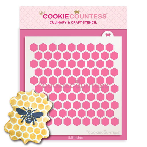 The Cookie Countess Stencil Honeycomb Pattern Stencil