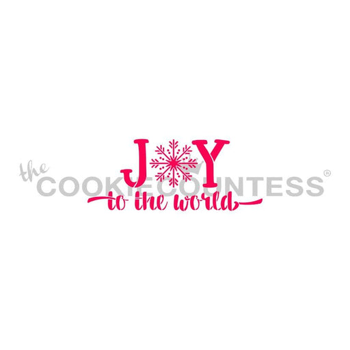 The Cookie Countess Stencil Joy to the World - Snowflake Stencil