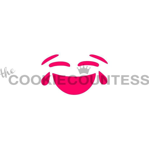 The Cookie Countess Stencil Laughing Emoji Stencil