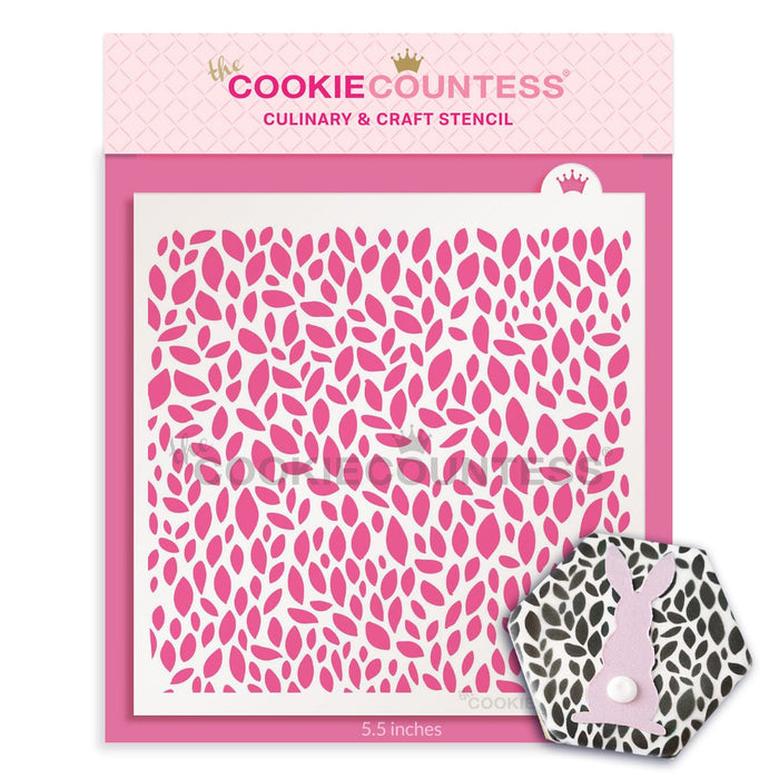 The Cookie Countess Stencil Leaf Pattern Stencil