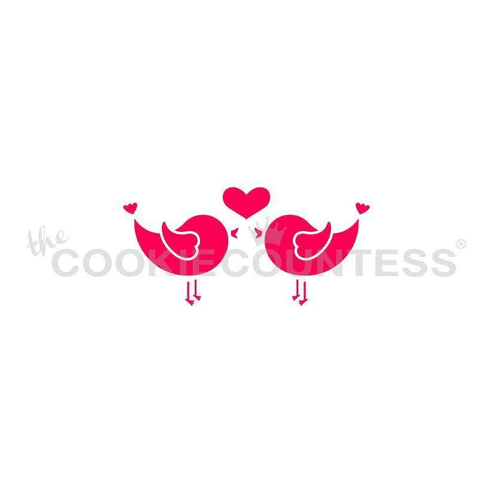 The Cookie Countess Stencil Love Birds Stencil