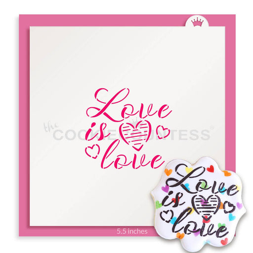 The Cookie Countess Stencil Love is Love Stencil