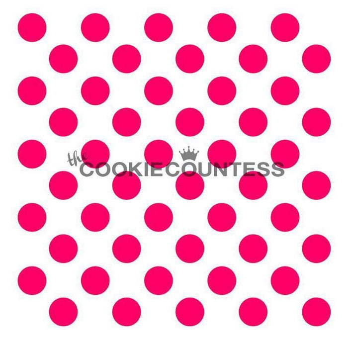 The Cookie Countess Stencil Medium Polka Dots Stencil