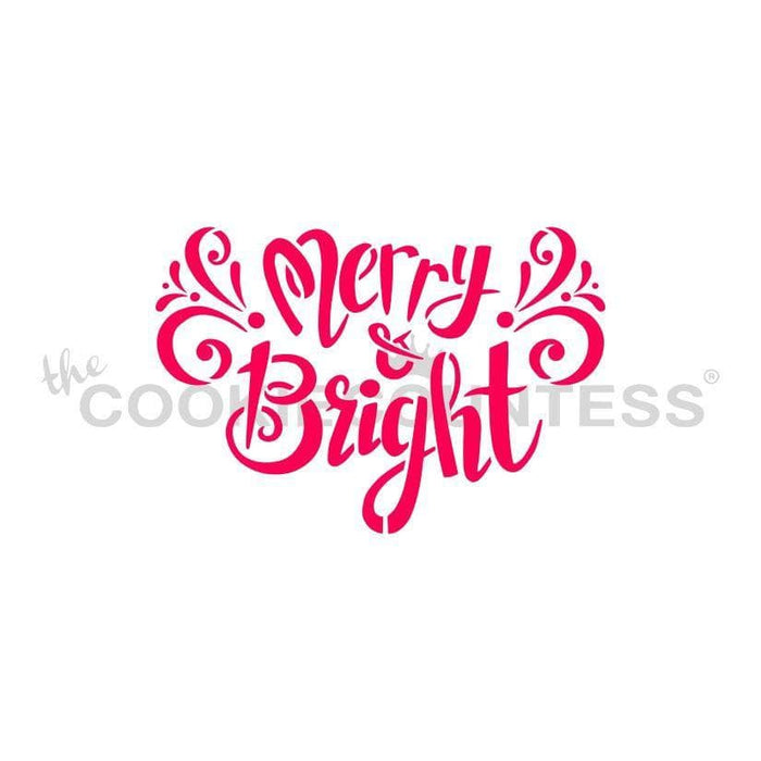 The Cookie Countess Stencil Merry & Bright Stencil - Drawn by Krista