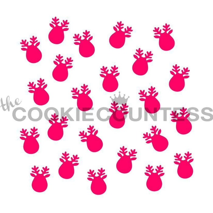 The Cookie Countess Stencil Mini Reindeer Stencil
