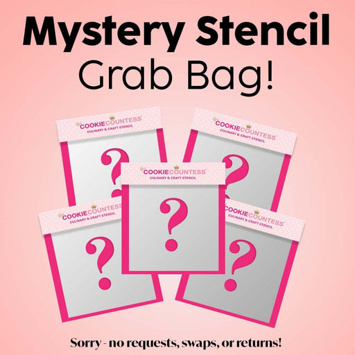 The Cookie Countess Stencil Mystery Stencil Grab Bag: 5 Stencils!