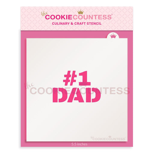 The Cookie Countess Stencil Number One Dad Stencil