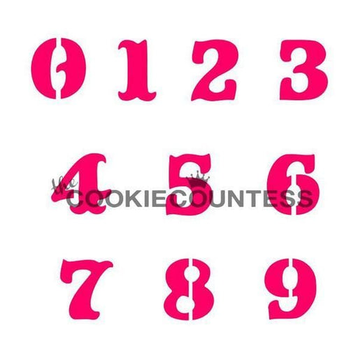 The Cookie Countess Stencil Numbers Stencil