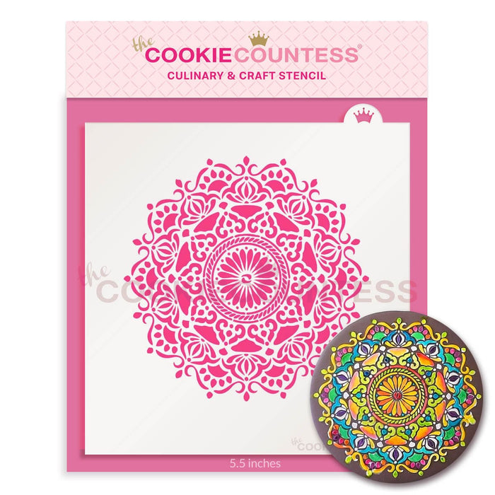 The Cookie Countess Stencil Ornate Medallion / Mandala Stencil